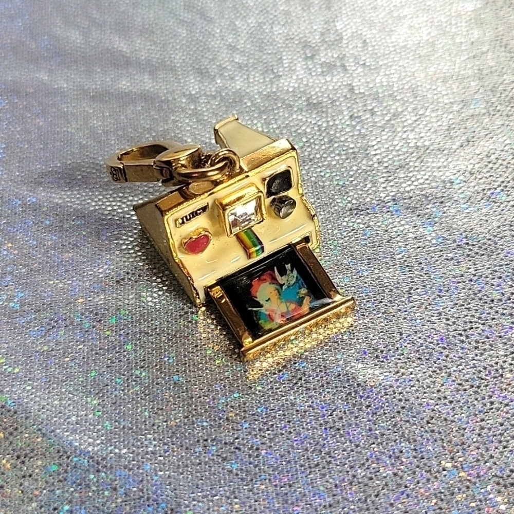 Juicy Couture Y2K Vintage Polaroid Camera Gold Charm